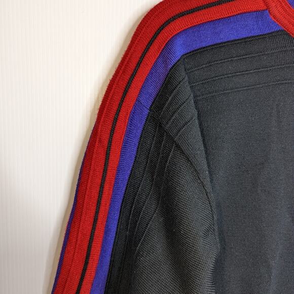 Meister Vintage 80's Sweater Apres Ski 1/4 Zip Mock Neck Men's Unisex XL - Picture 6 of 9